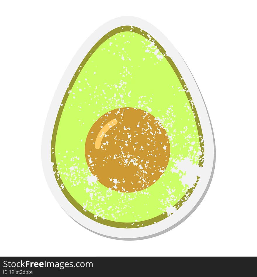 avocado grunge sticker