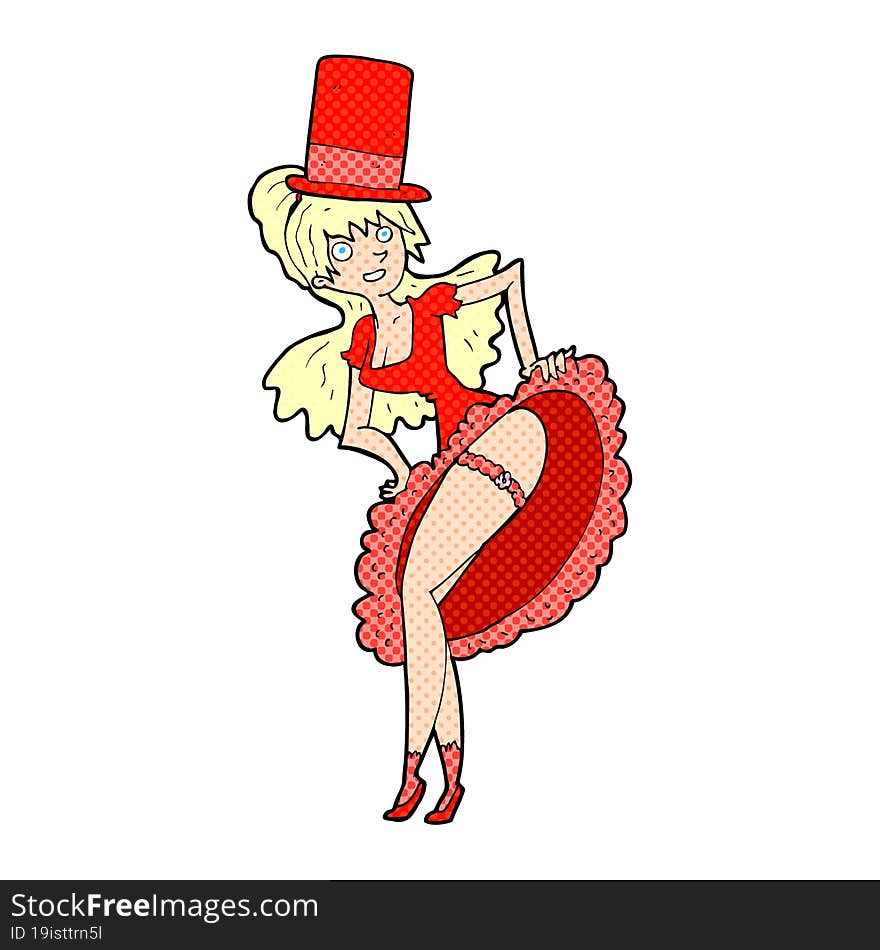 cartoon dancer woman