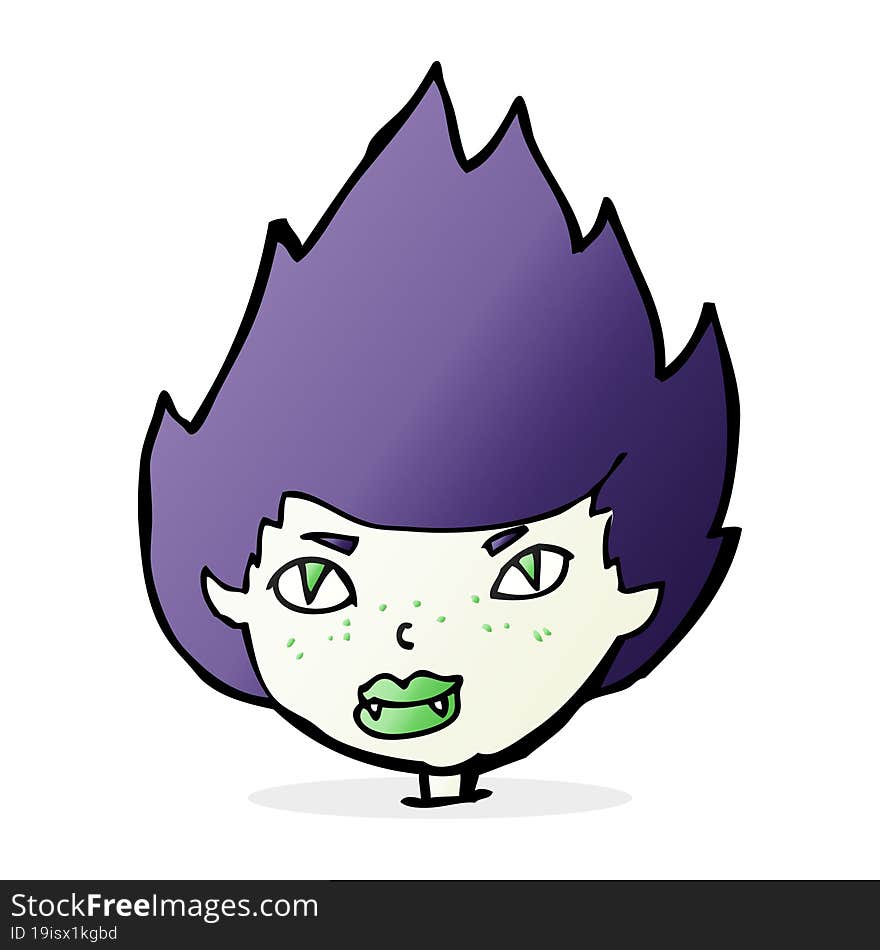 cartoon vampire head