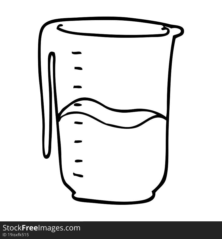 Line Drawing Cartoon Jug