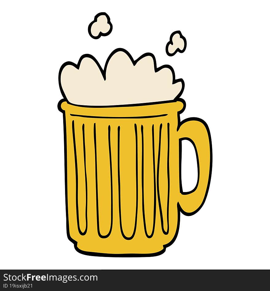 cartoon doodle tankard of beer