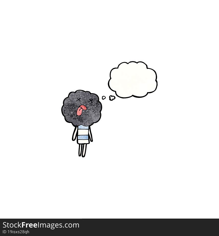 Cute Cloud Head Creature Cartoon