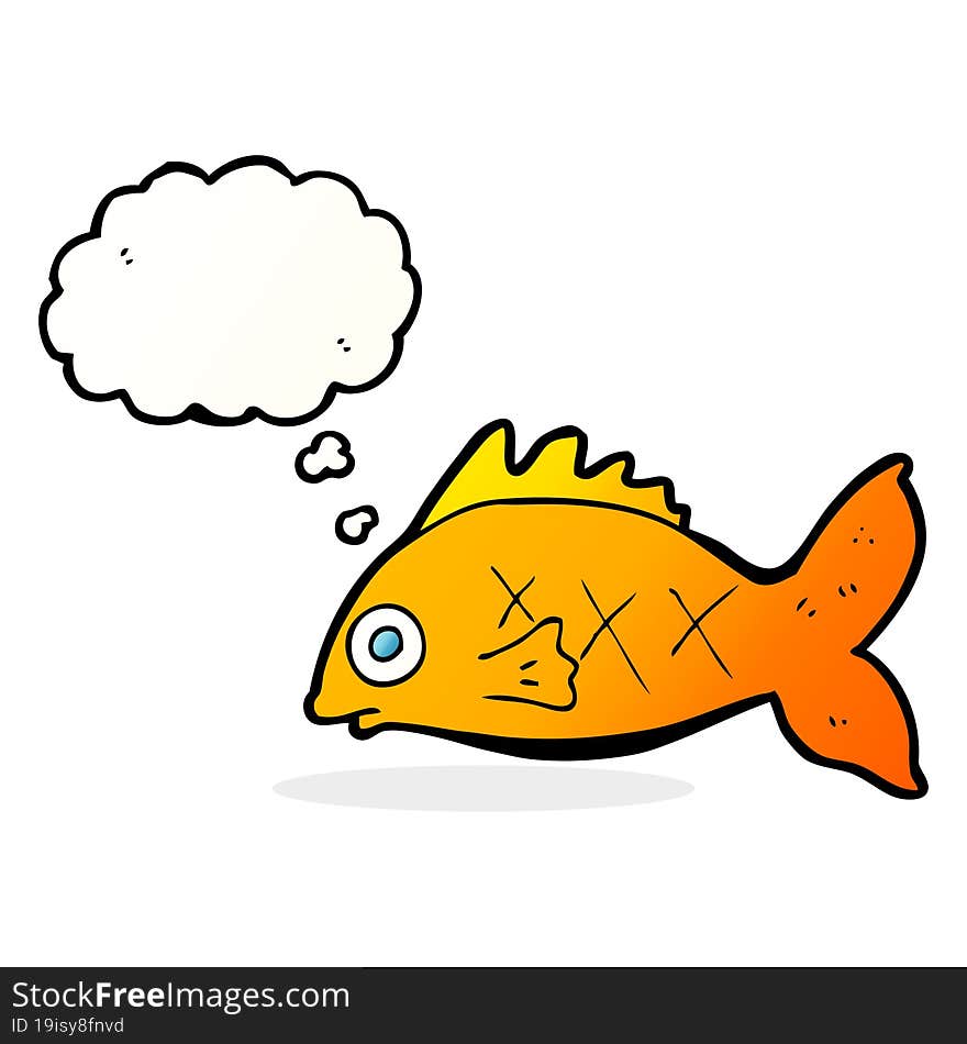 Cartoon Fish With Thought Bubble