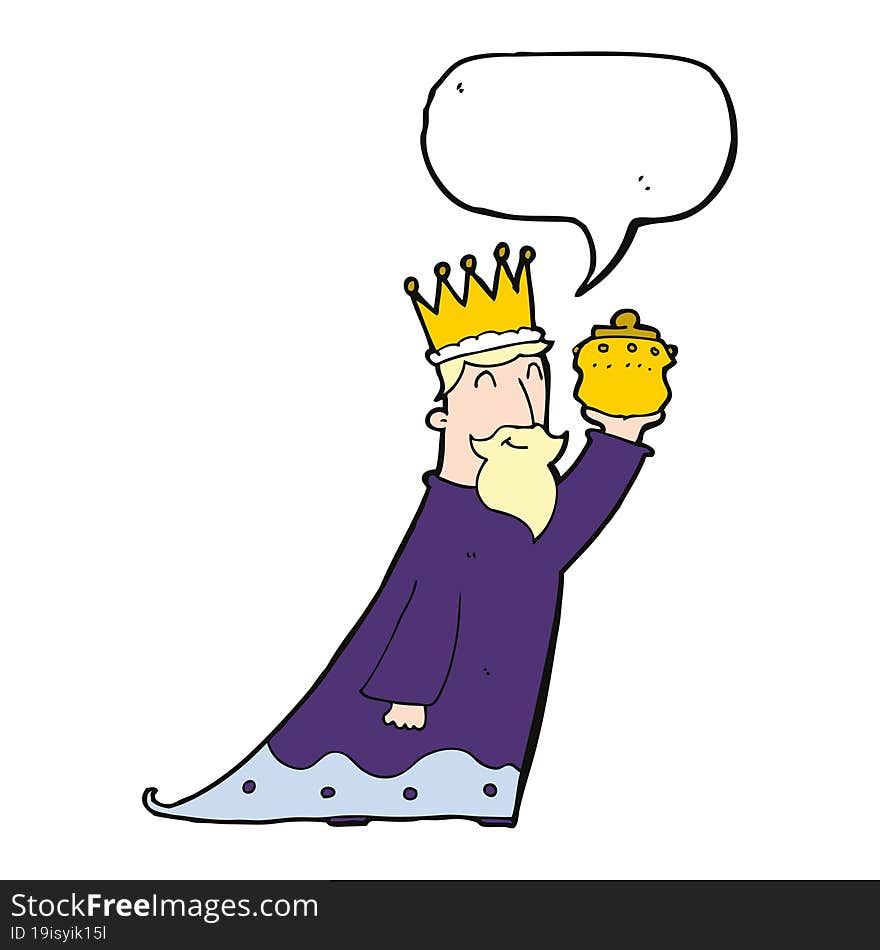 one of the three wise men with speech bubble