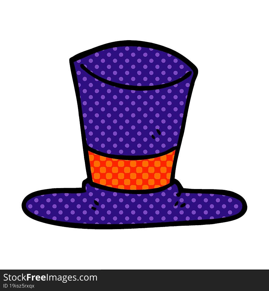 cartoon doodle top hat