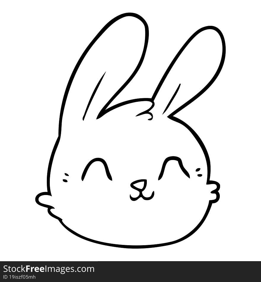 cartoon rabbit face. cartoon rabbit face