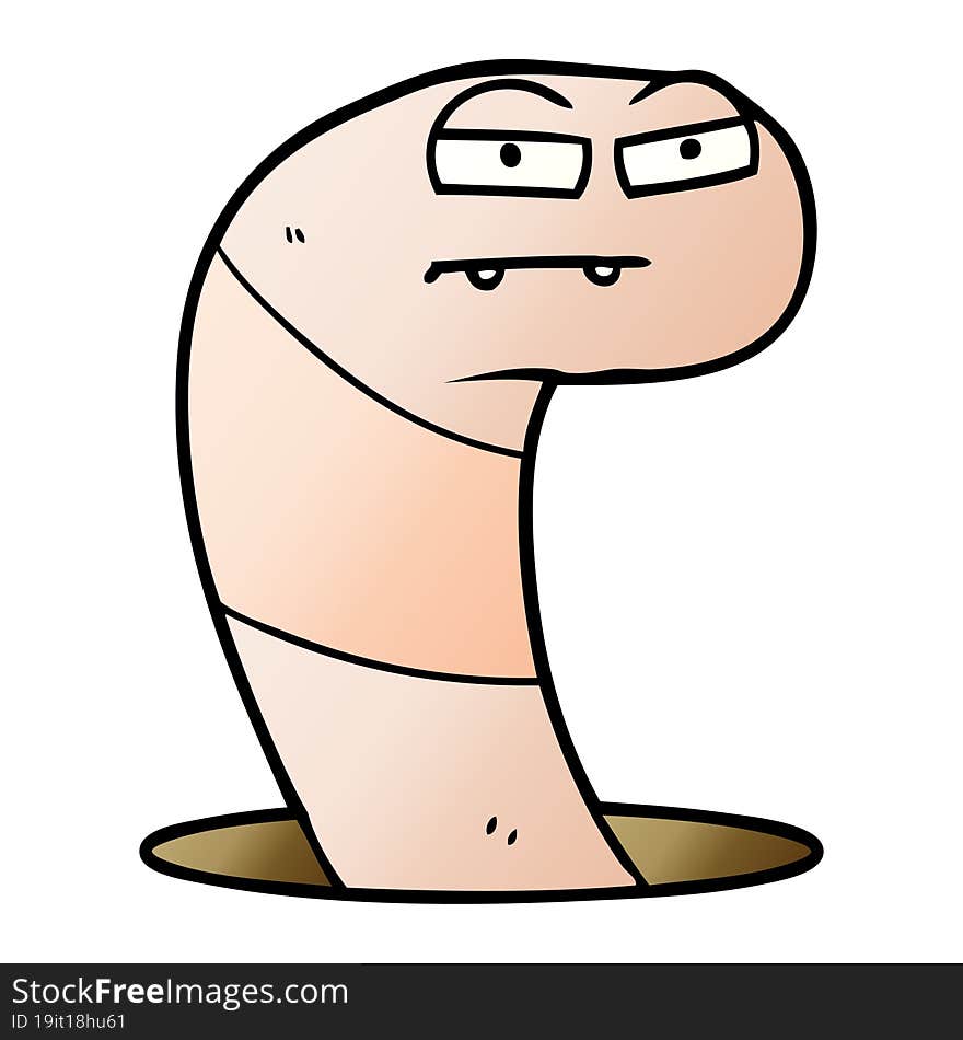 cartoon worm. cartoon worm