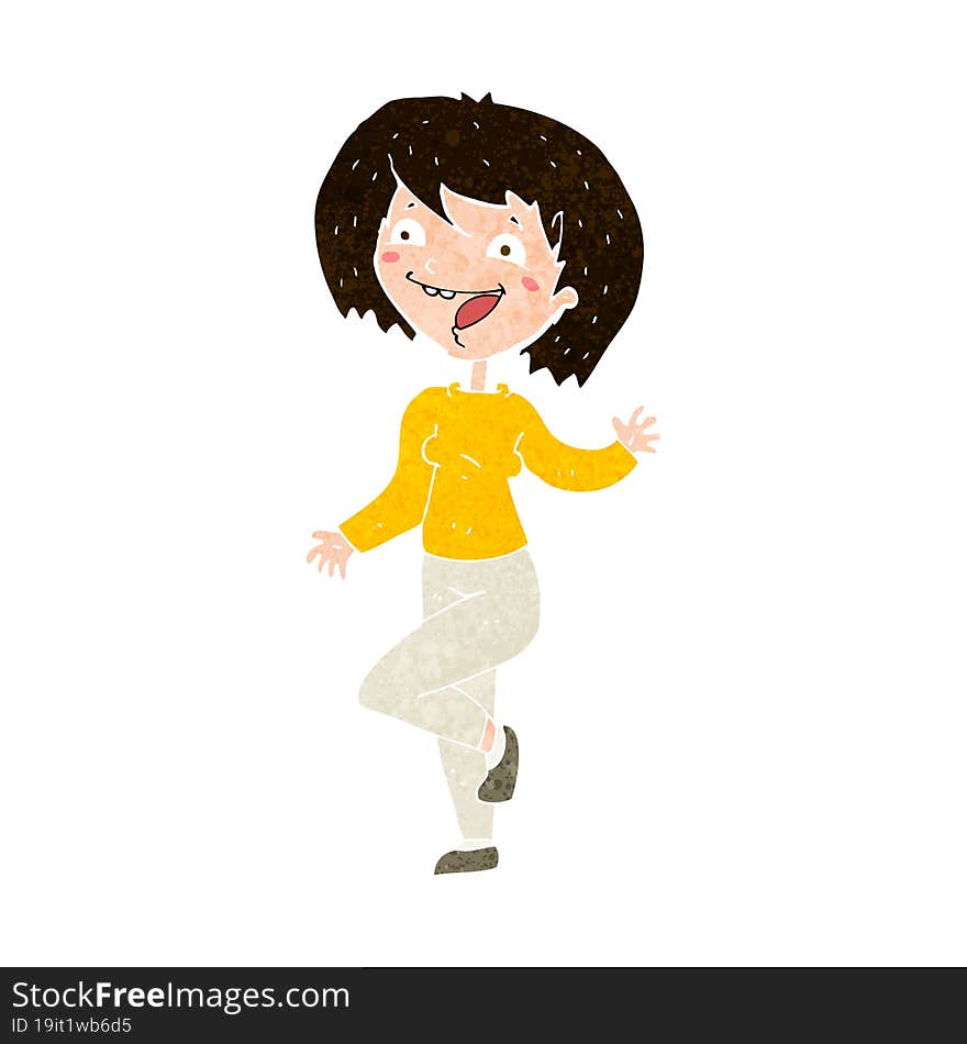 Cartoon Laughing Woman