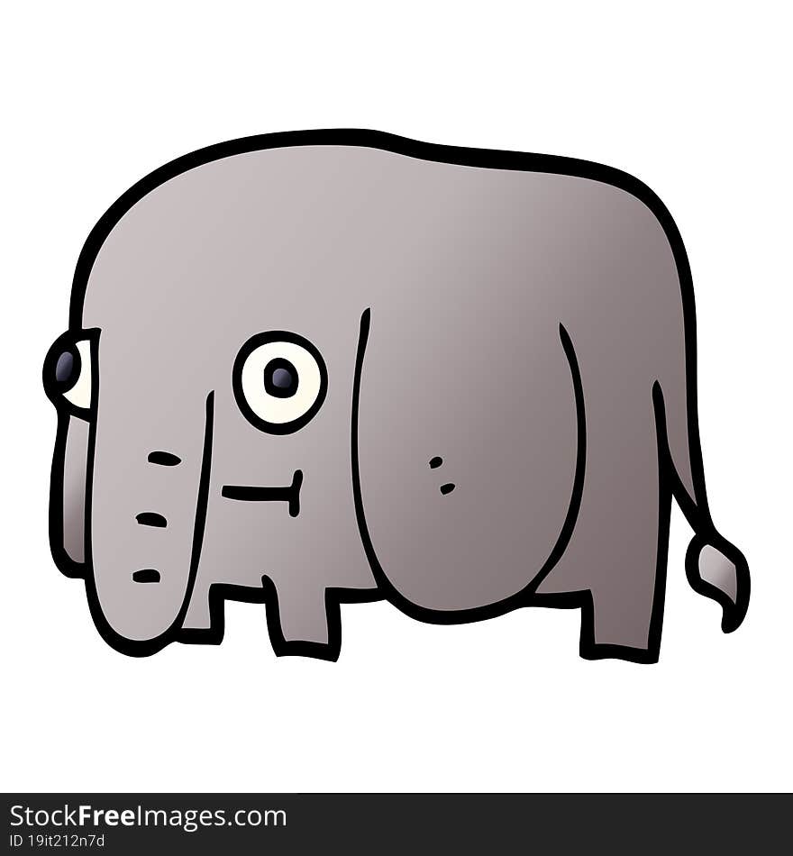 Cartoon Doodle Elephant