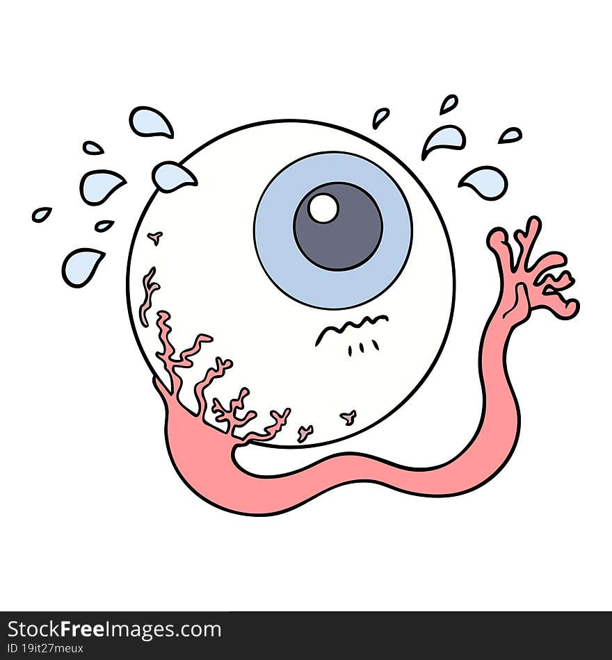 cartoon eyeball crying. cartoon eyeball crying