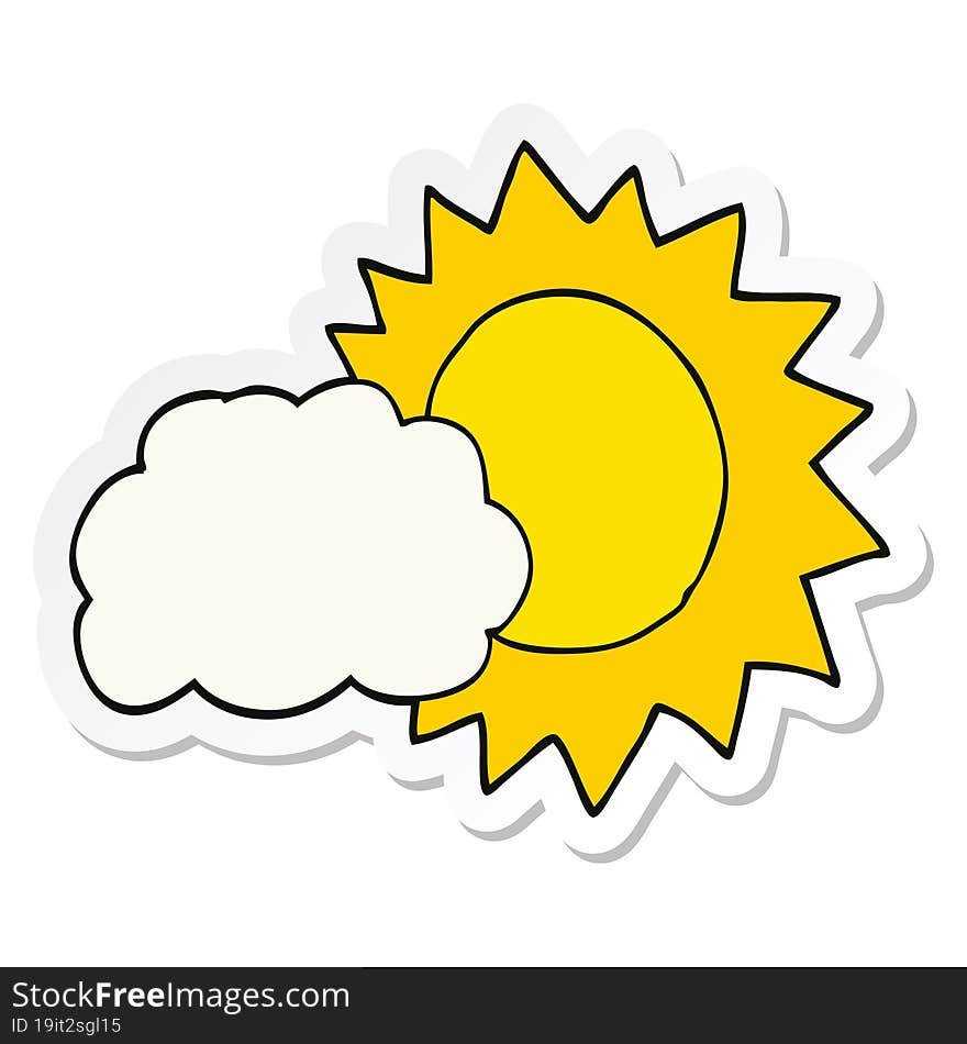 Sticker Of A Cartoon Weather