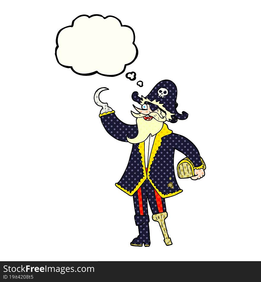 thought bubble cartoon pirate captain