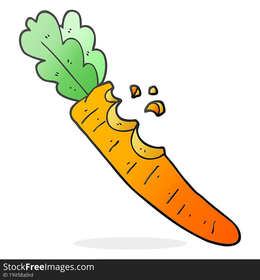 Cartoon Bitten Carrot