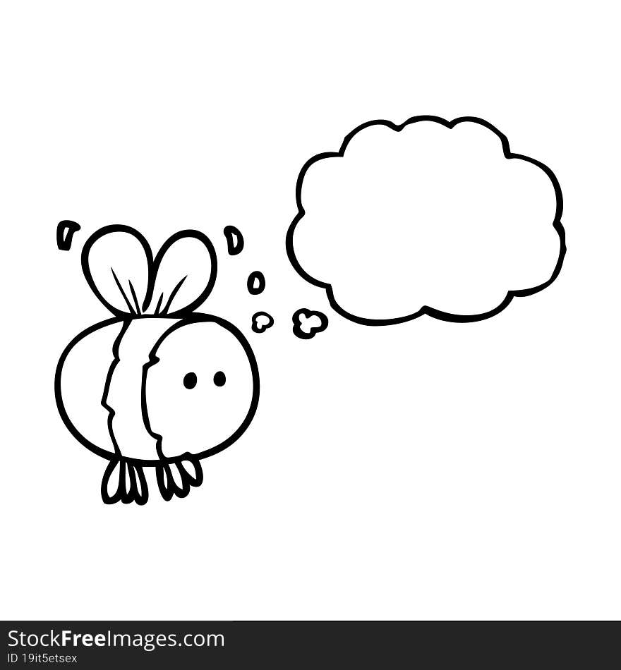 thought bubble cartoon bee