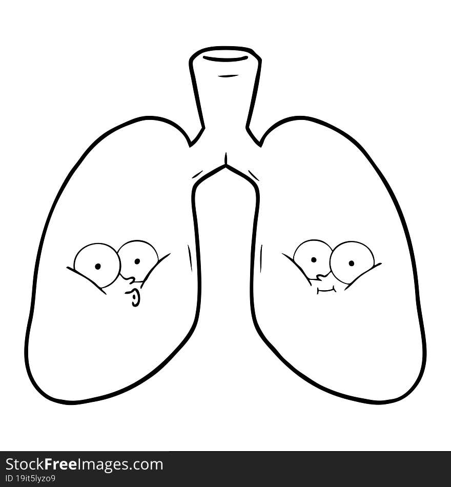 cartoon lungs. cartoon lungs