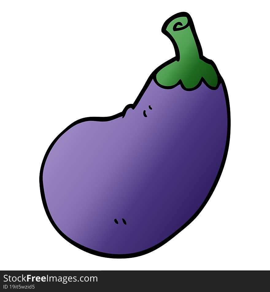 cartoon doodle eggplant