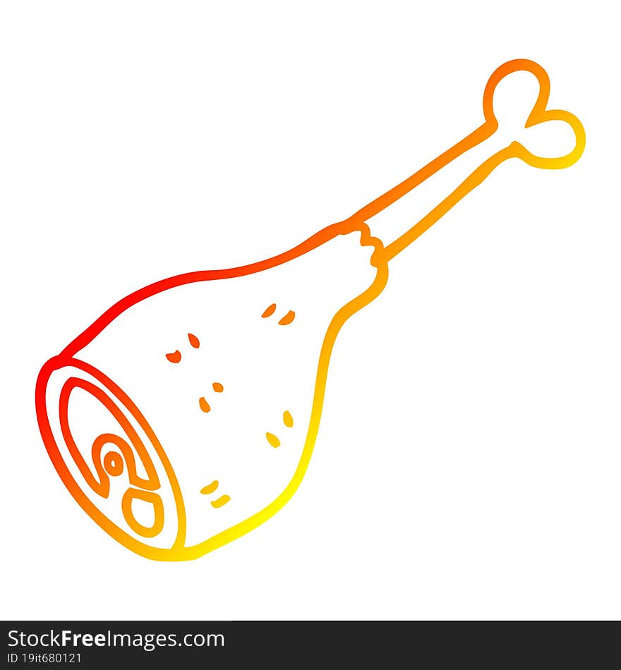 warm gradient line drawing cartoon well cooked meat