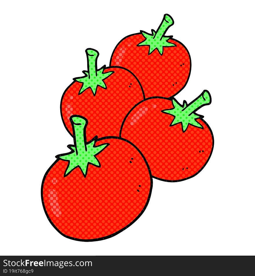 freehand drawn cartoon tomato