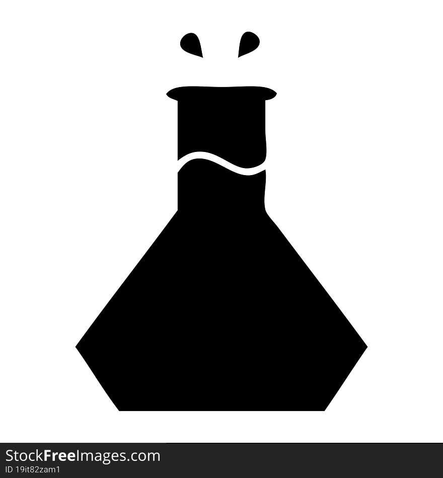 flat symbol of a science experiment