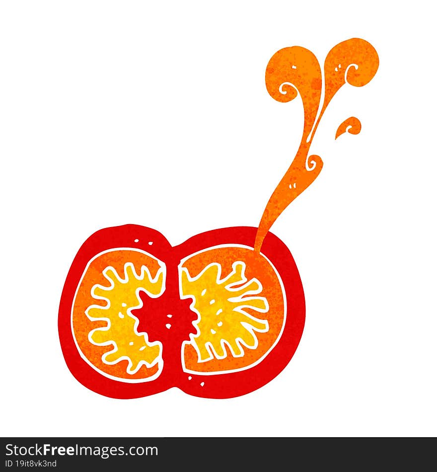 cartoon juicy tomato