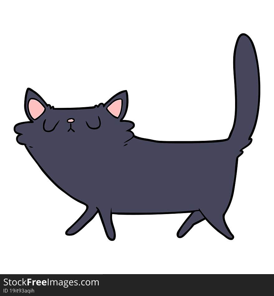 cartoon black cat. cartoon black cat