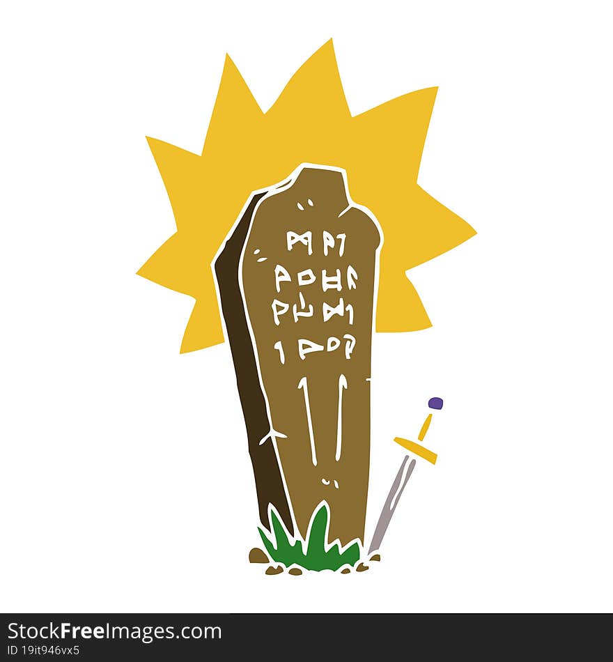 Cartoon Doodle Of A Heros Grave