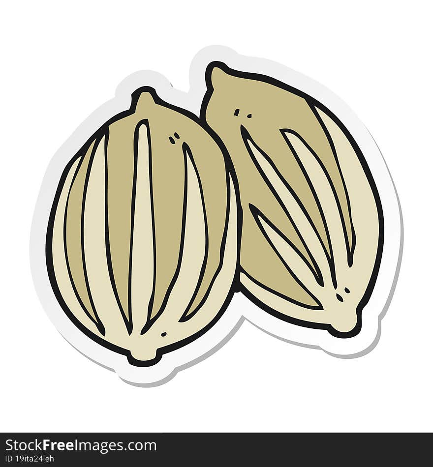 sticker of a cartoon seeds