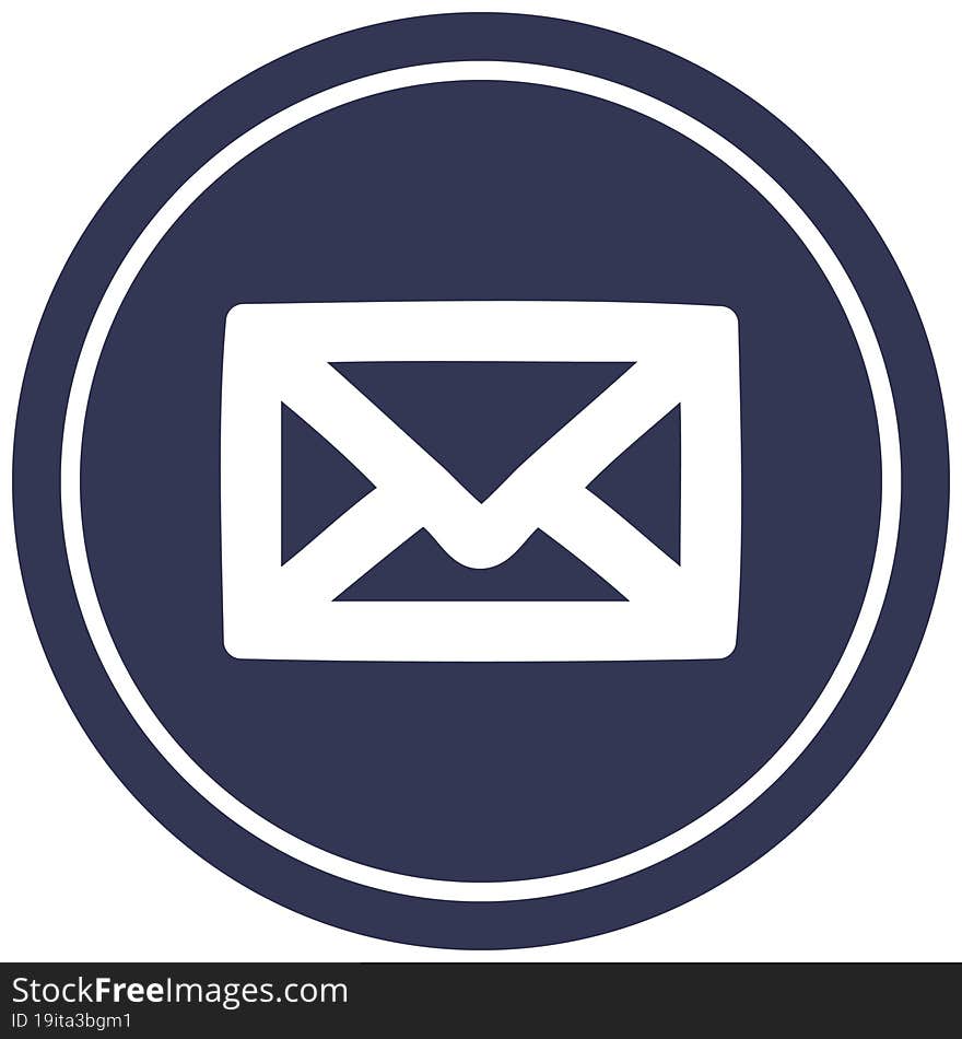 envelope letter circular icon