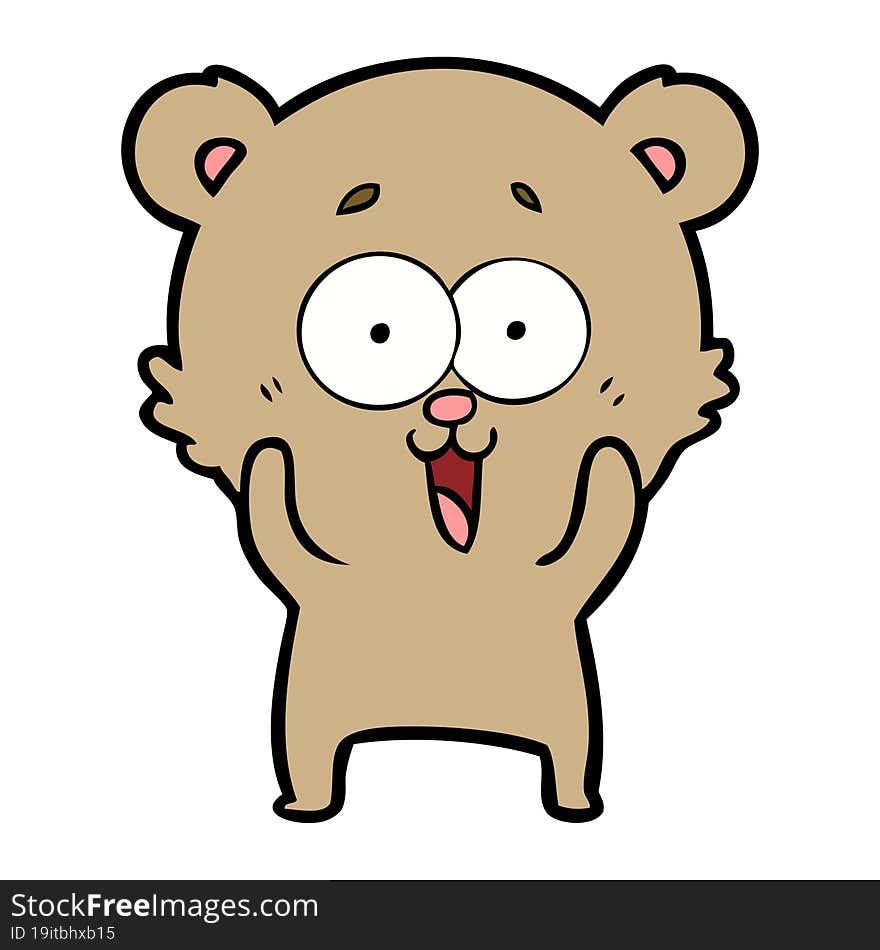 laughing teddy  bear cartoon. laughing teddy  bear cartoon