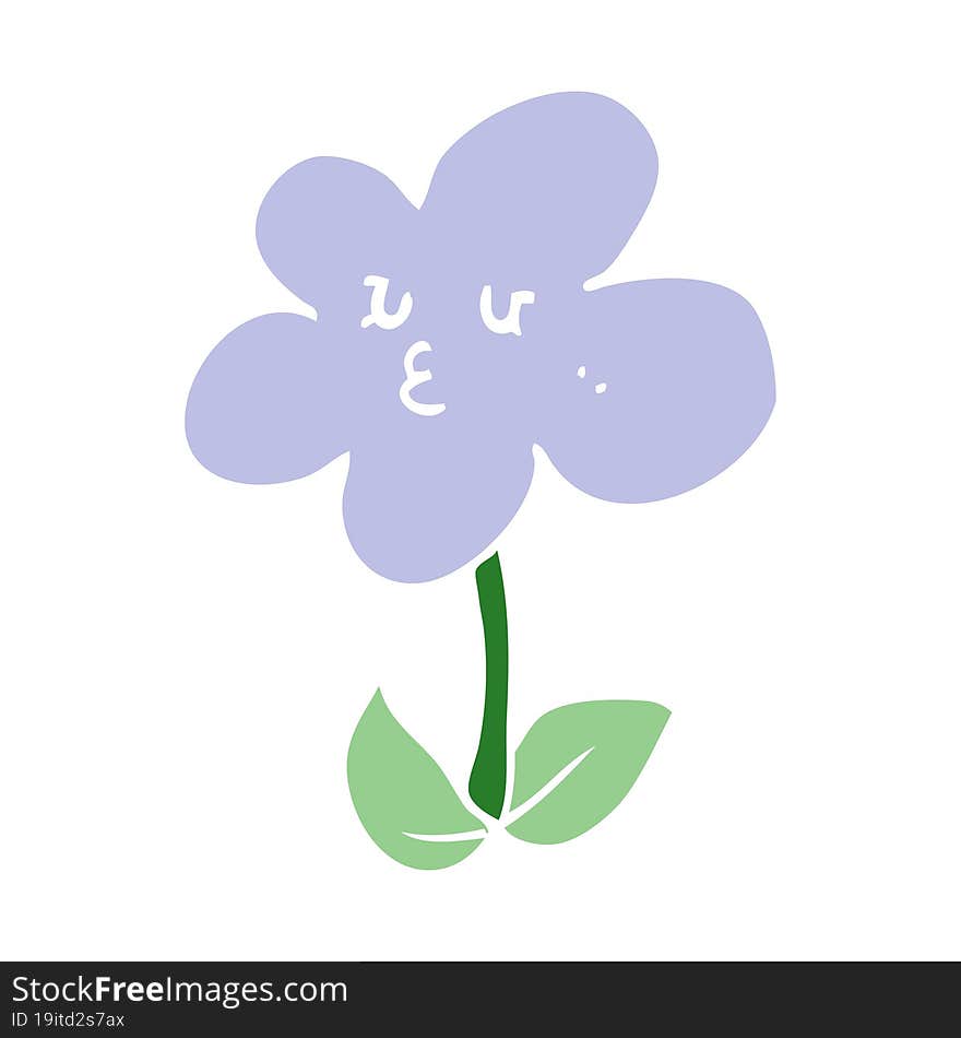 flat color style cartoon flower