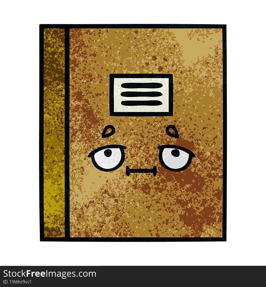 retro grunge texture cartoon notebook