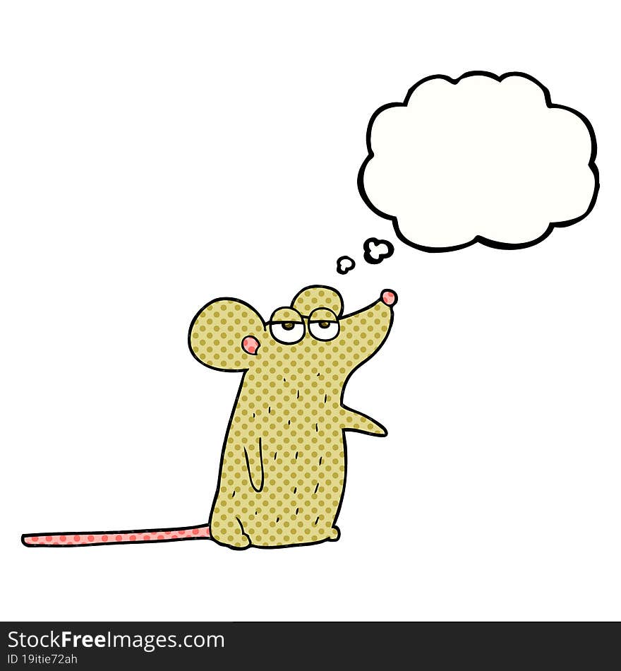 thought bubble cartoon mouse