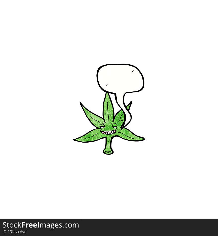 cartoon marijuana leaf symbol