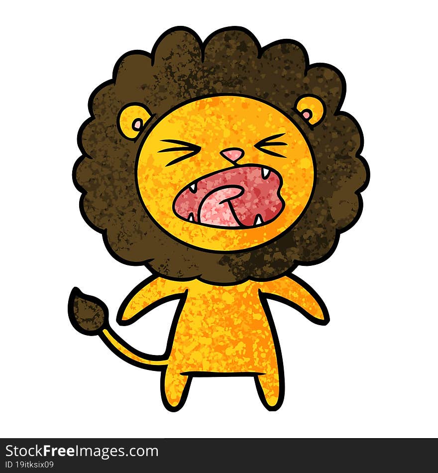 cartoon angry lion. cartoon angry lion