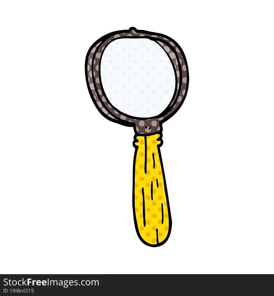 Cartoon Doodle Magnifying Glass