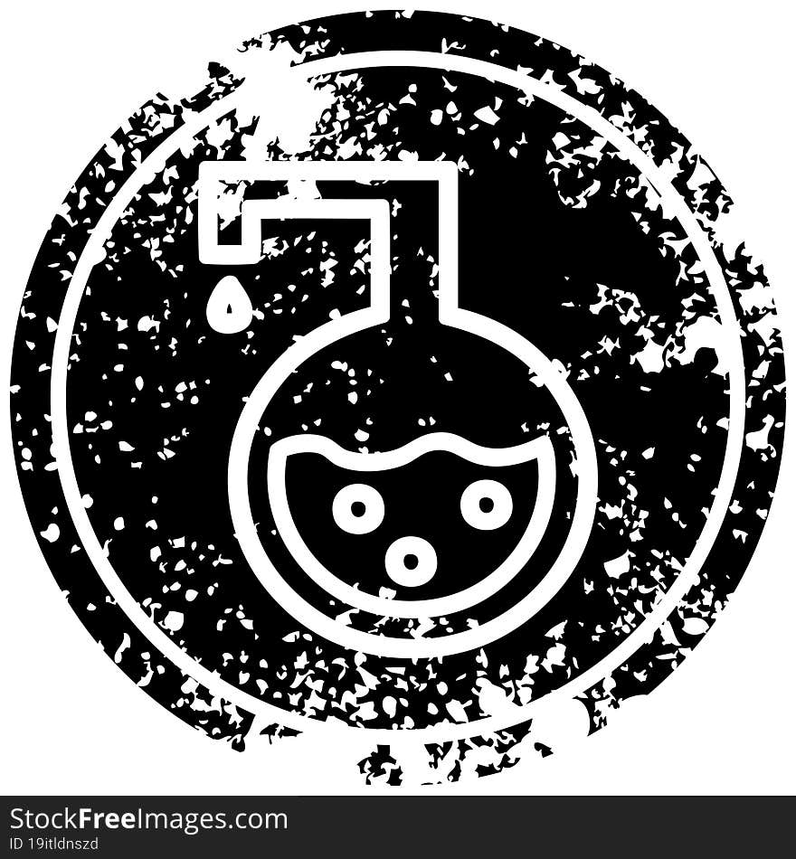 science experiment distressed icon