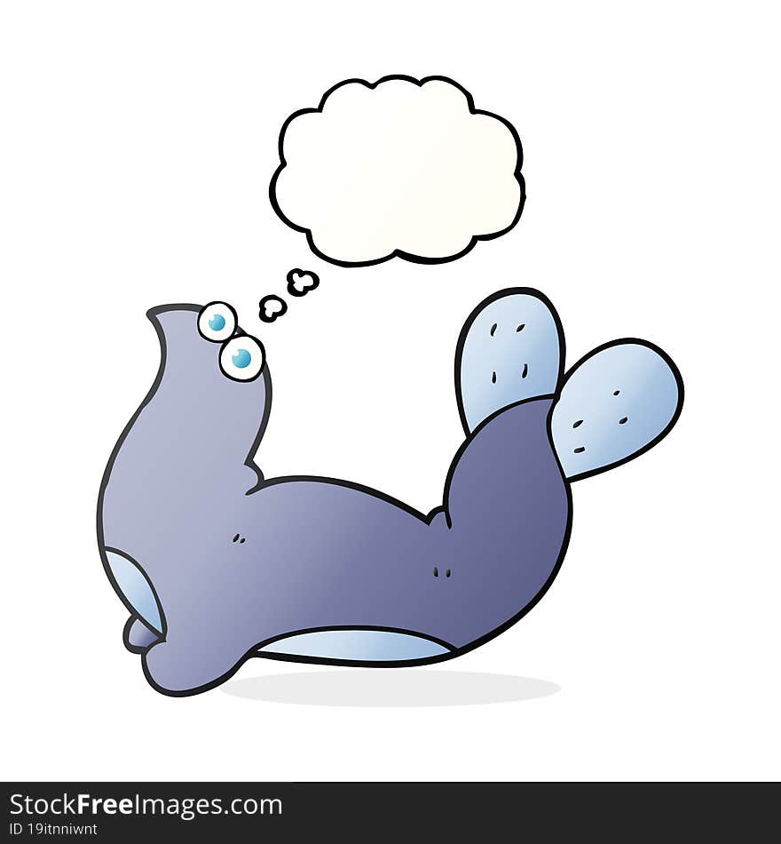 thought bubble cartoon seal