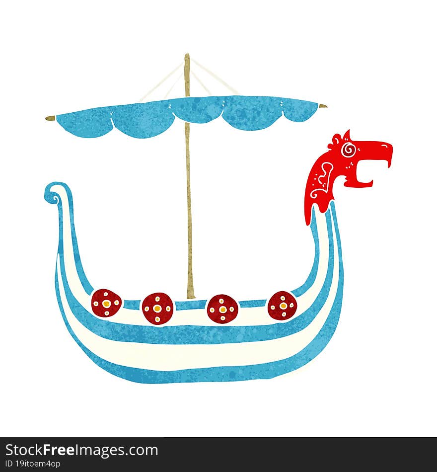 Cartoon Viking Ship