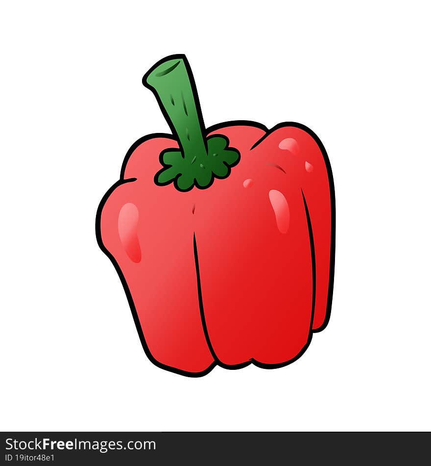 cartoon fresh organic pepper. cartoon fresh organic pepper