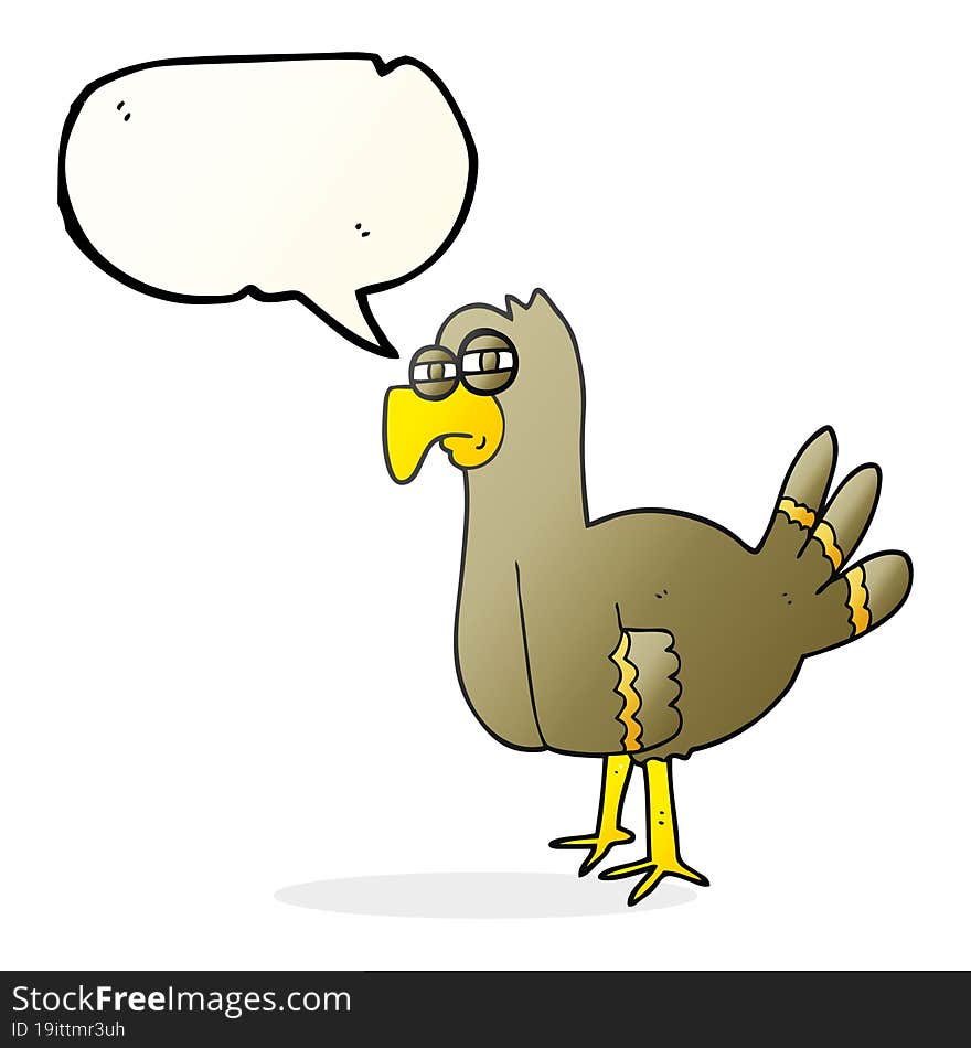 Speech Bubble Cartoon Bird