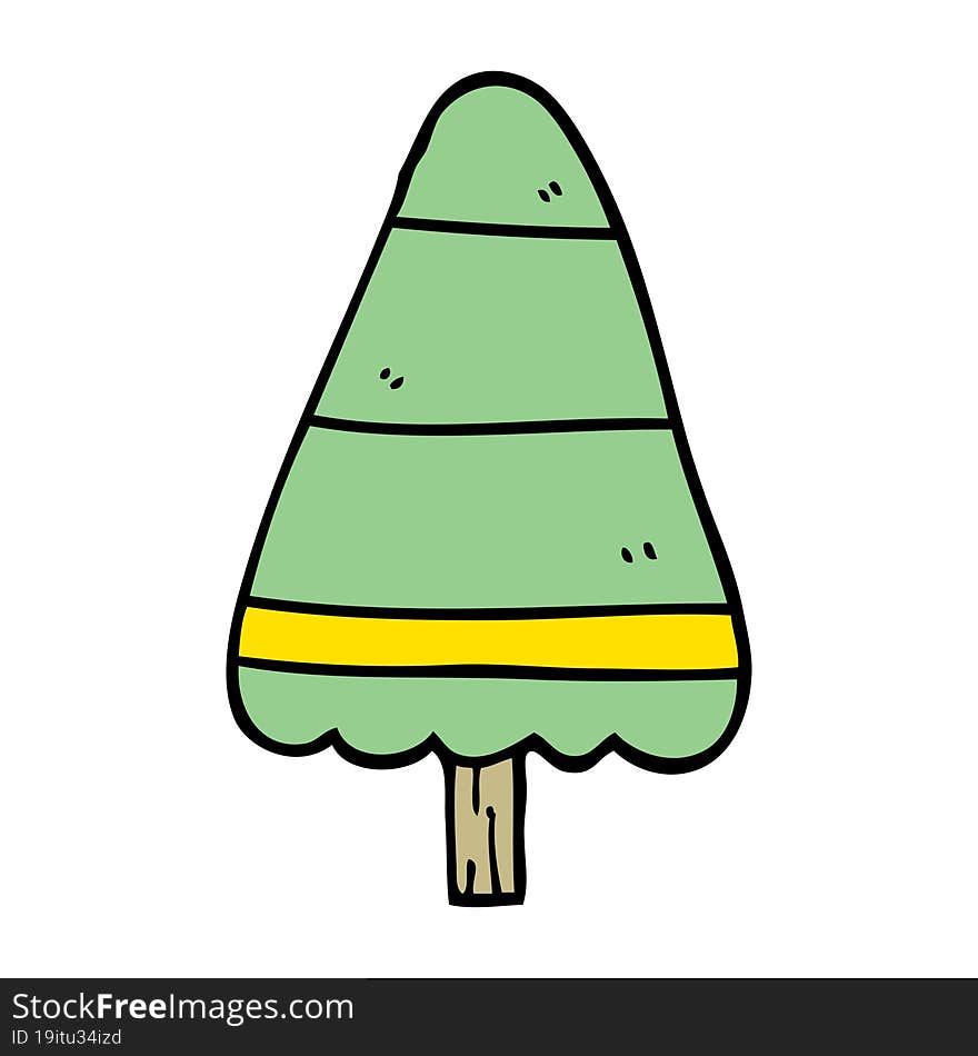 Cartoon Doodle Christmas Tree