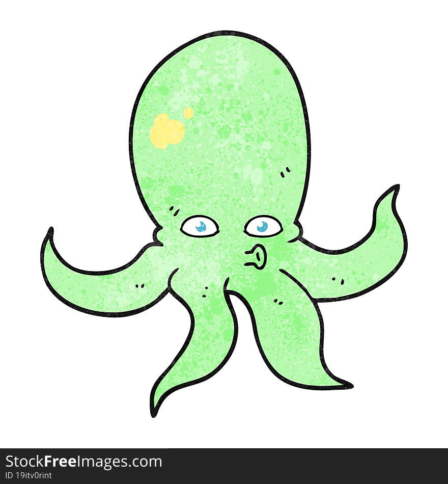 textured cartoon octopus