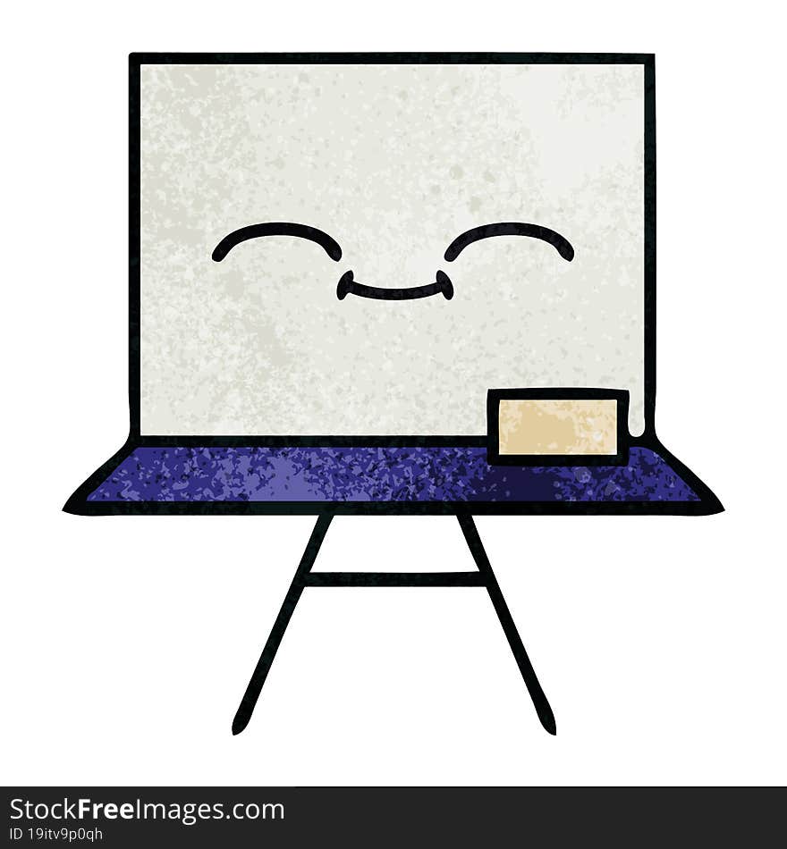 retro grunge texture cartoon white board