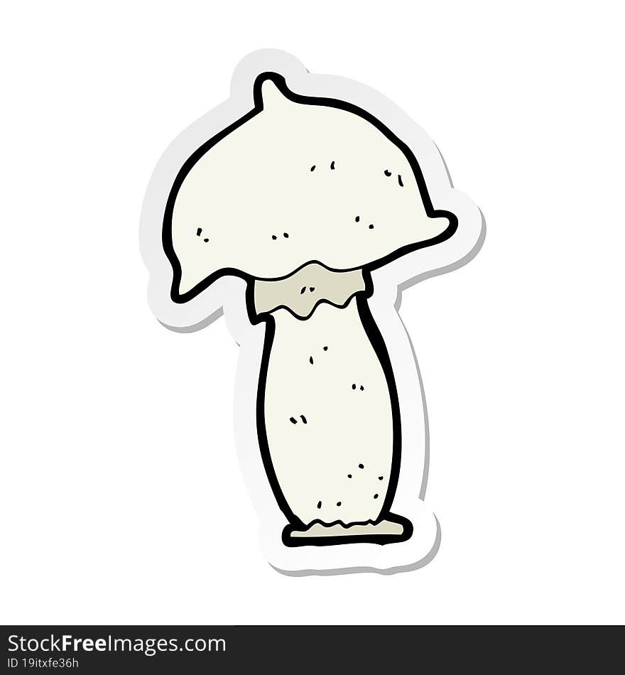 Sticker Of A Cartoon Mushroom