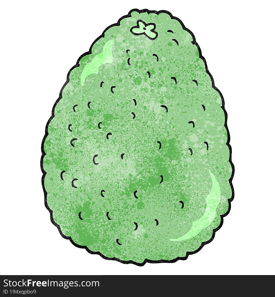 Textured Cartoon Avocado