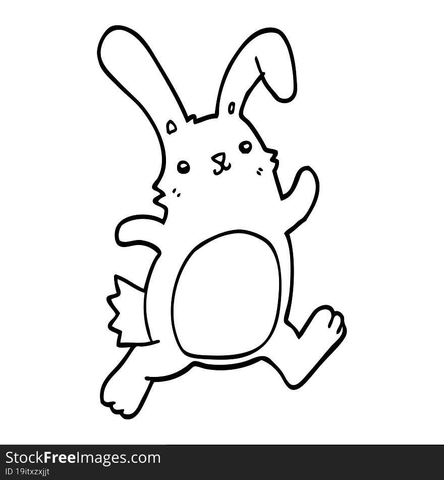 cartoon rabbit running