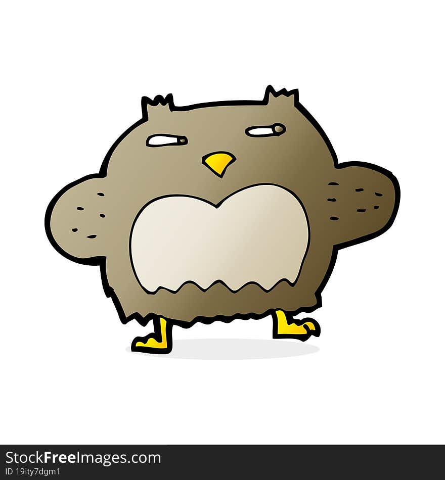 Cartoon Suspicious Owl