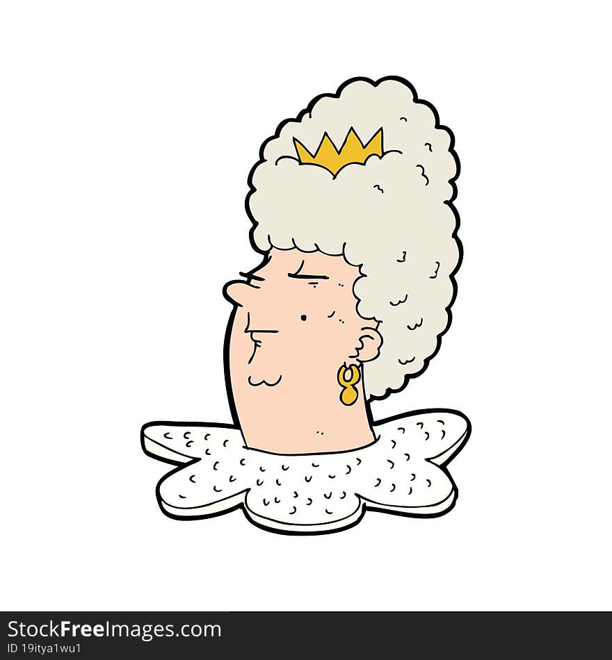 cartoon queen\'s head