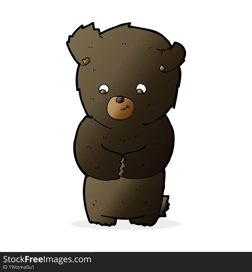 Cute Cartoon Black Bear