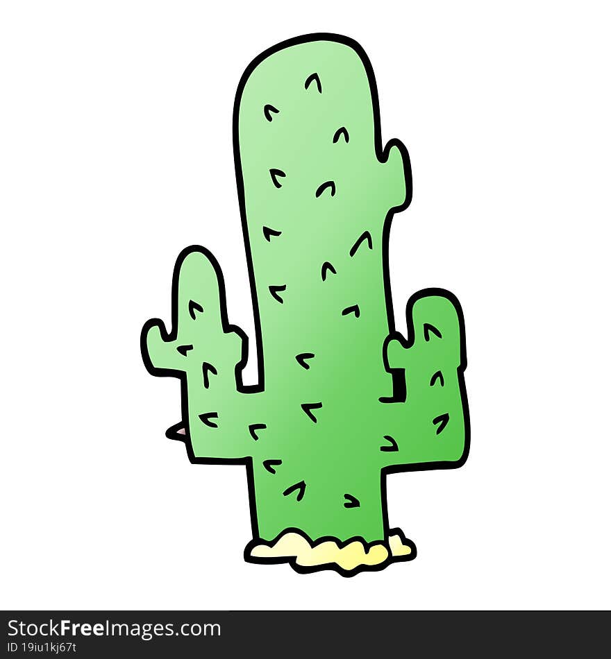 cartoon doodle cactus